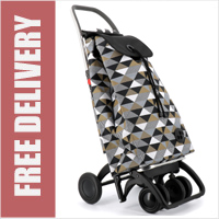 Rolser Pack Sahara Black Print Tour Swivelling Front Wheels Shopping Trolley